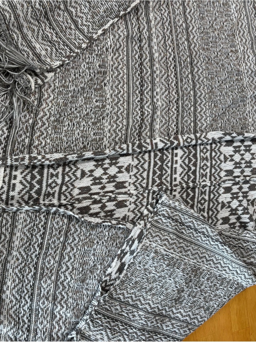 Knox Rose Cream and Brown Woven Pattern Throw